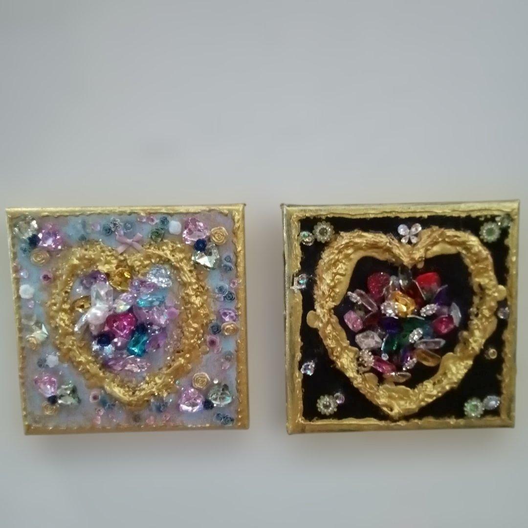 壁掛けアート　ハートアートシリーズ二枚セット割引き価格