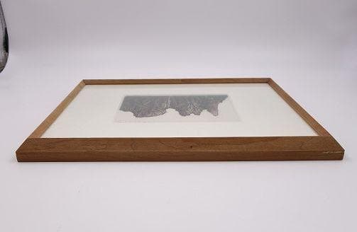 真作保証 現代版画の鬼才 一原有徳「利尻富士」版画 額装