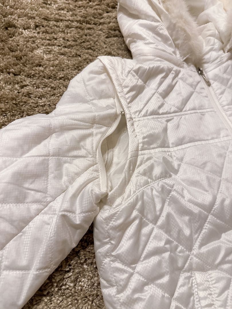 【上下セット】Callaway ホワイト キルティング 中綿 アウター/スカート