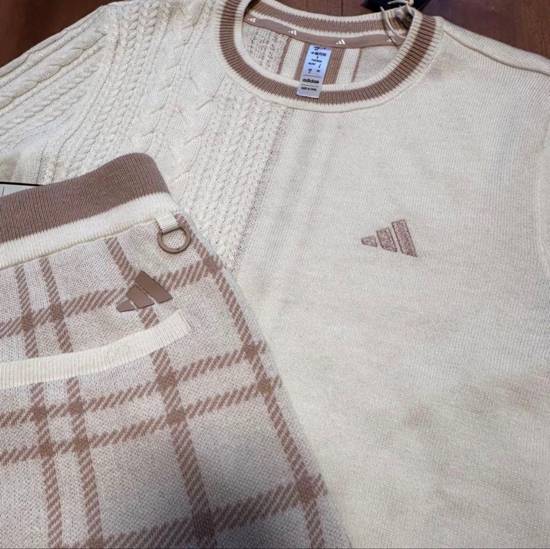 長袖セーター　ニットスカート　サイズM セットアップ　ゴルフウェア　秋冬　ウール