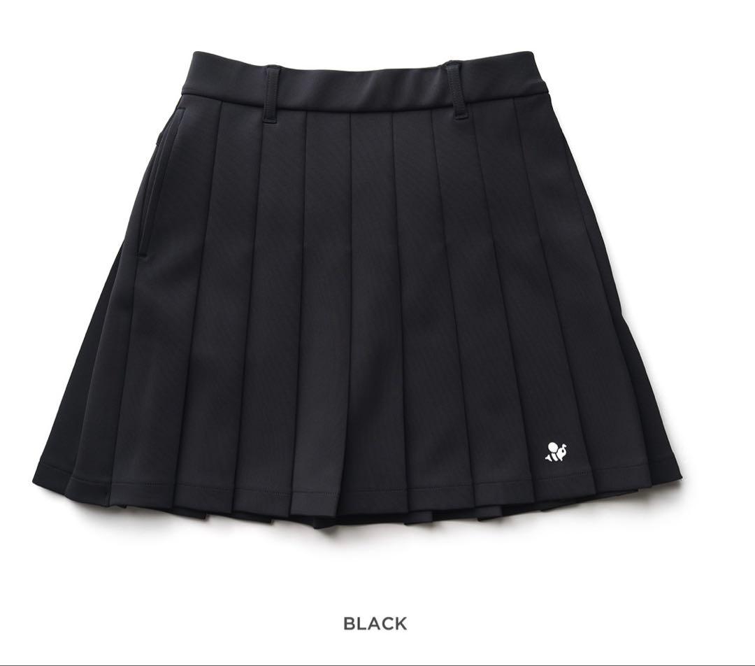 黒 プリーツスカート レディース ゴルフ用