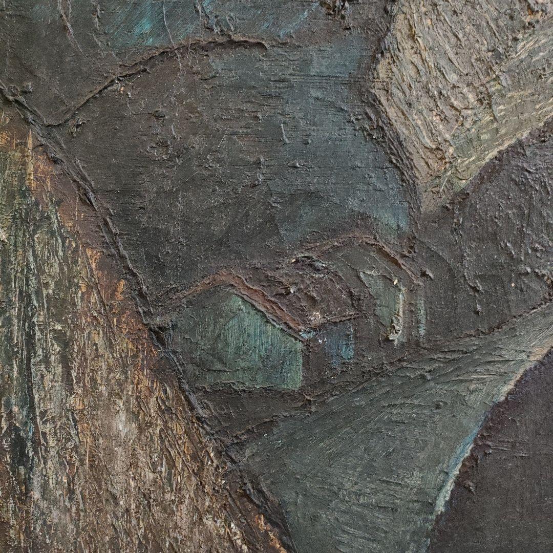 山口高志 (中央美術協会)　油彩画『万座温泉風景 No.B』1962年制作