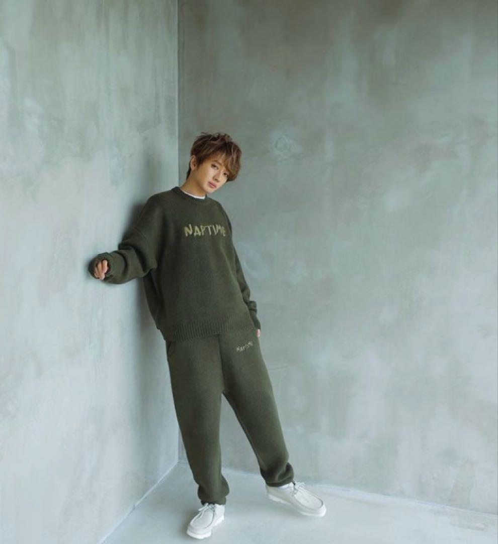 ナップタイム　naptime. Nissy ニット　プルオーバー　カーキ