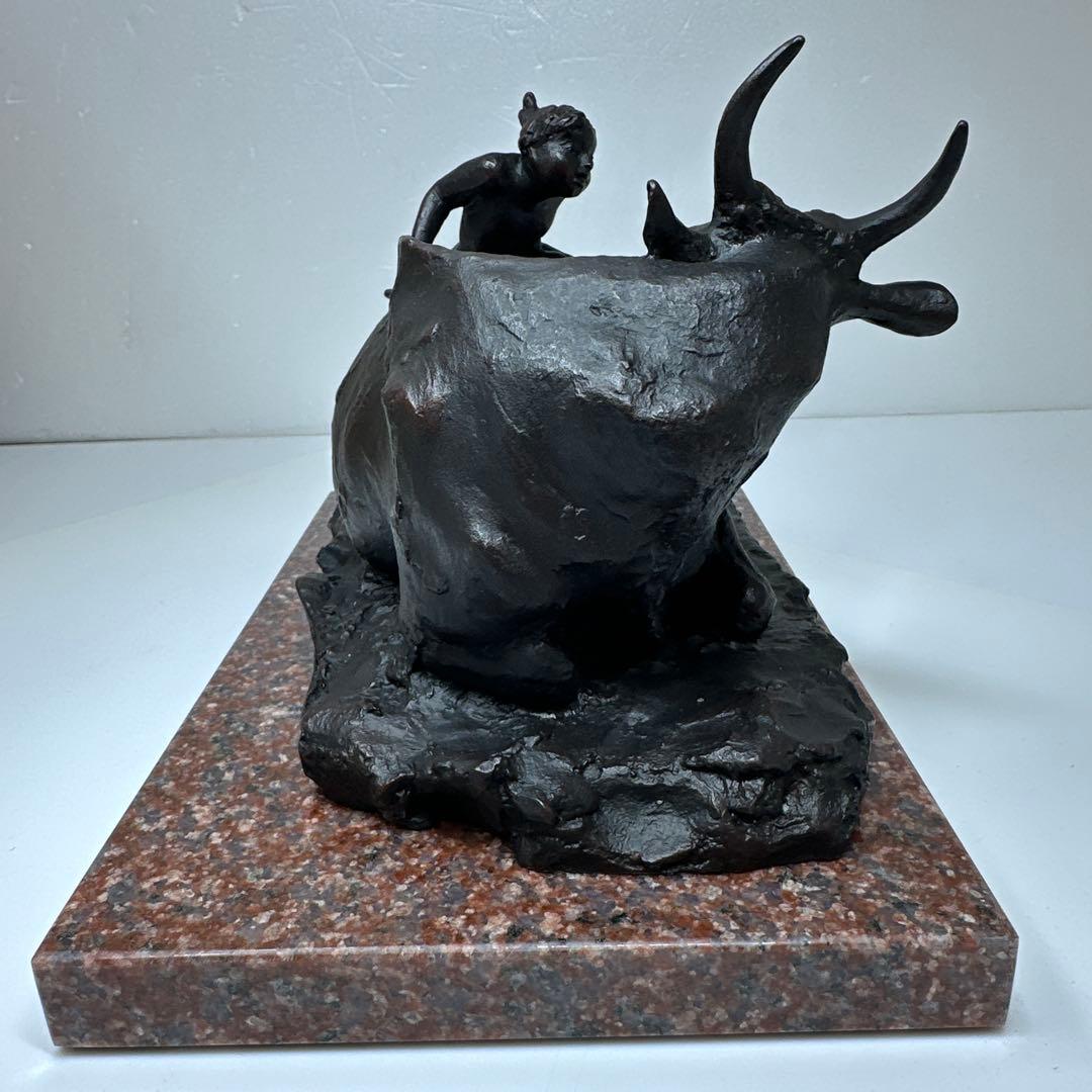 専用　中村晋也　ブロンズ　大地健やか　共箱　5.6kg 東さ7-0416①