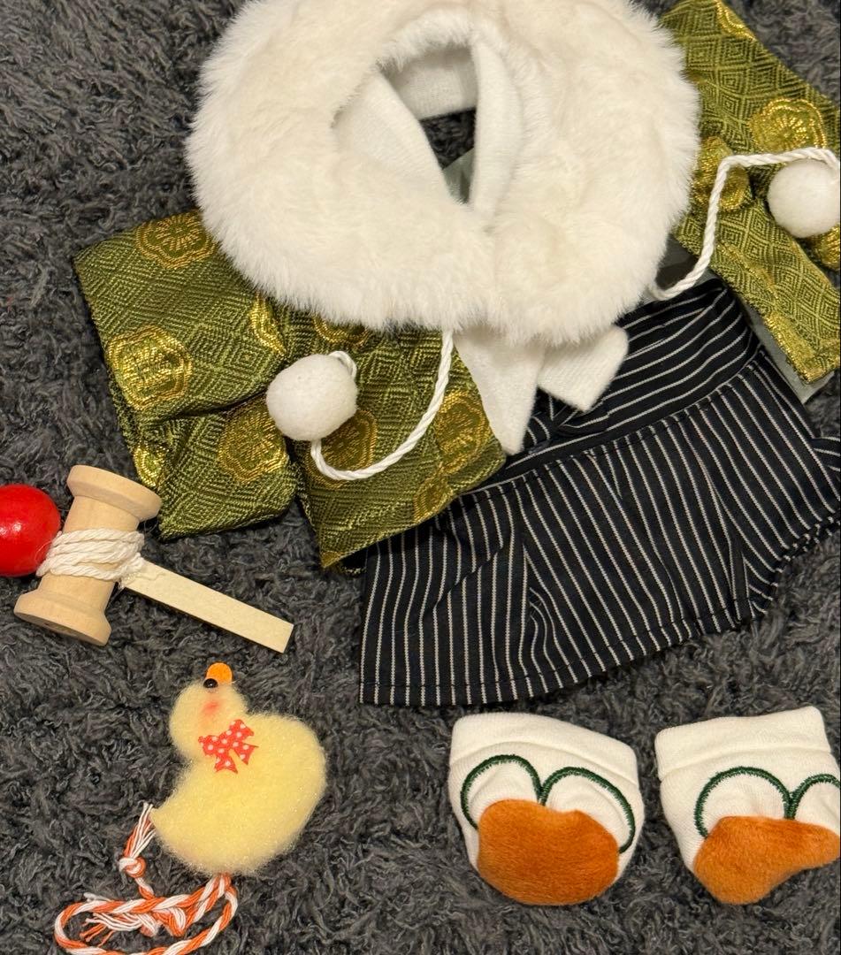20cm完売レア限定マフラー付き袴和服着せ替えぬいぐるみ服セット♪