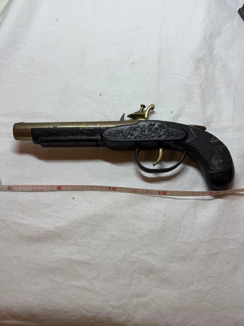 西郷隆盛像 置物 昭和レトロ 火縄銃 モデルガン 置物