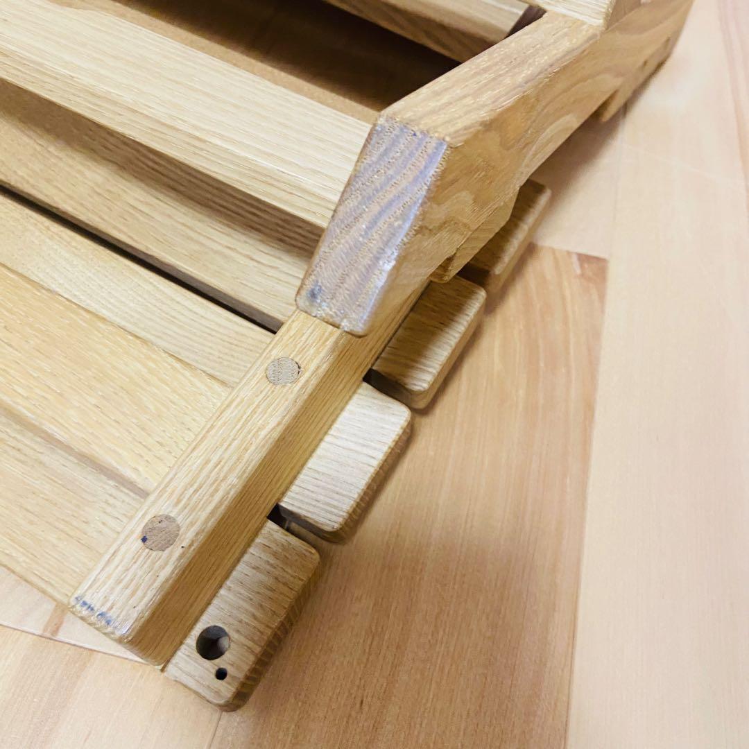 URIS あぐらチェア アウトドア木製ローチェア 2way 美品