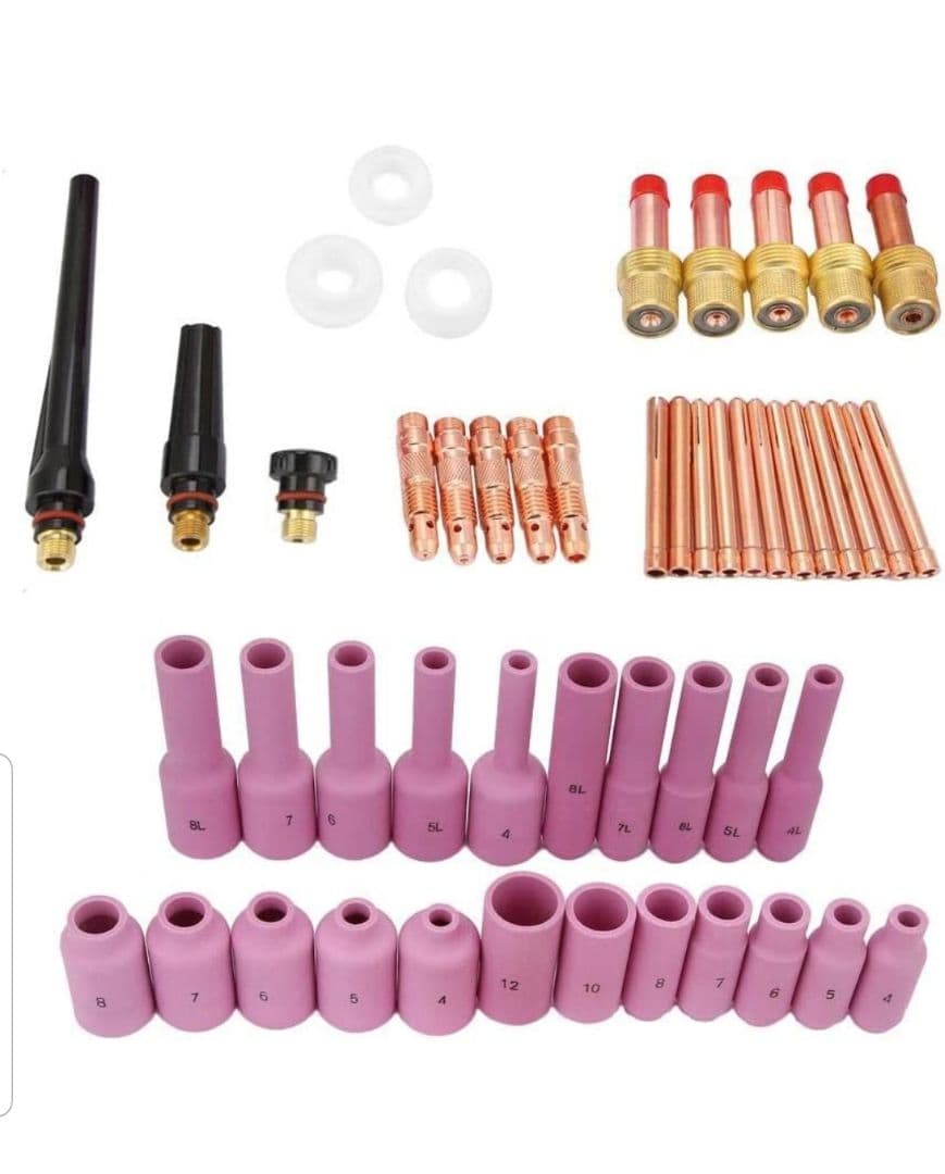 TIGガスレンズ 溶接トーチ部品 ガス切断機 溶接トーチヘッド 50本/セット