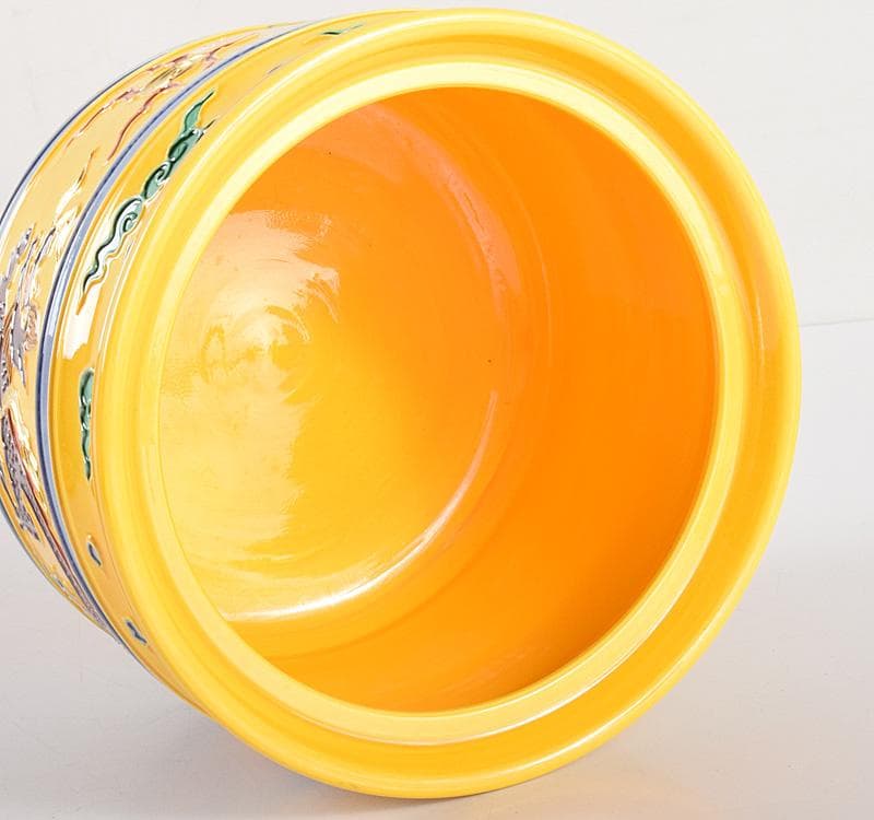 茶道具　京焼　叶松谷造　黄文跡　水指　共箱　M　R5093