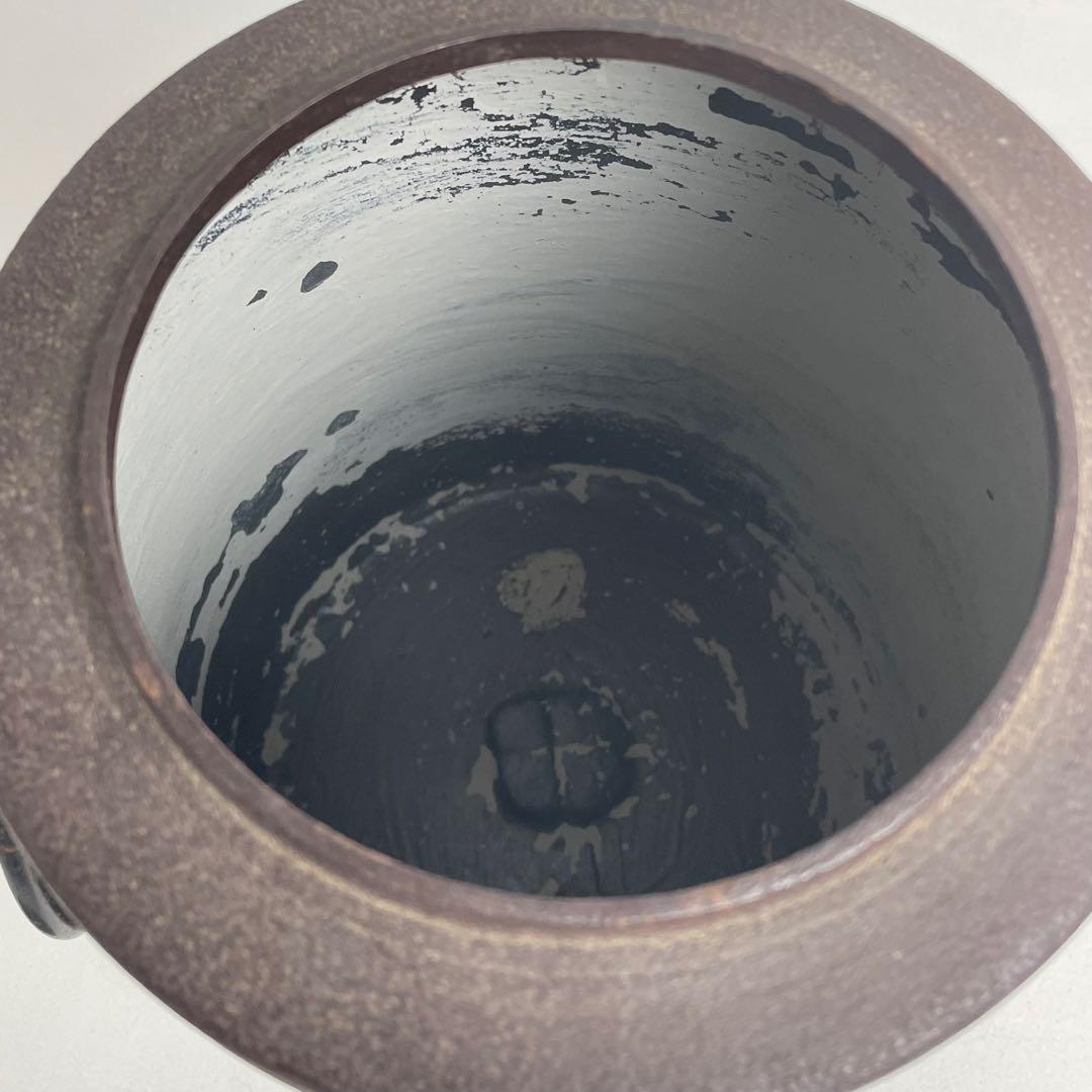 釜師 佐藤浄清 色紙地紋 筒釜 共箱