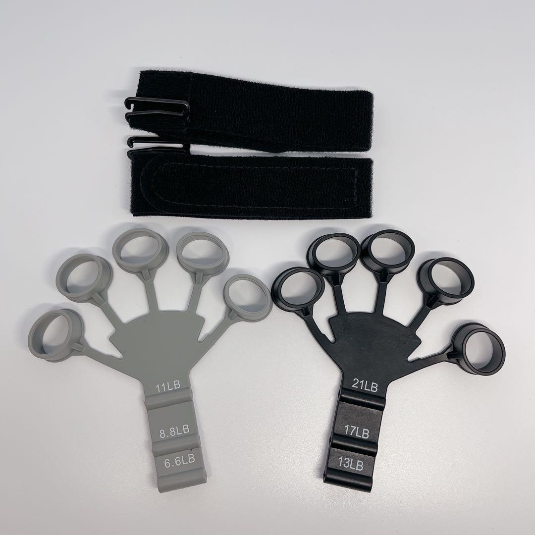 フィンガーパワー 2個セット 握力トレーニング 強度調節可能 パワーグリップ