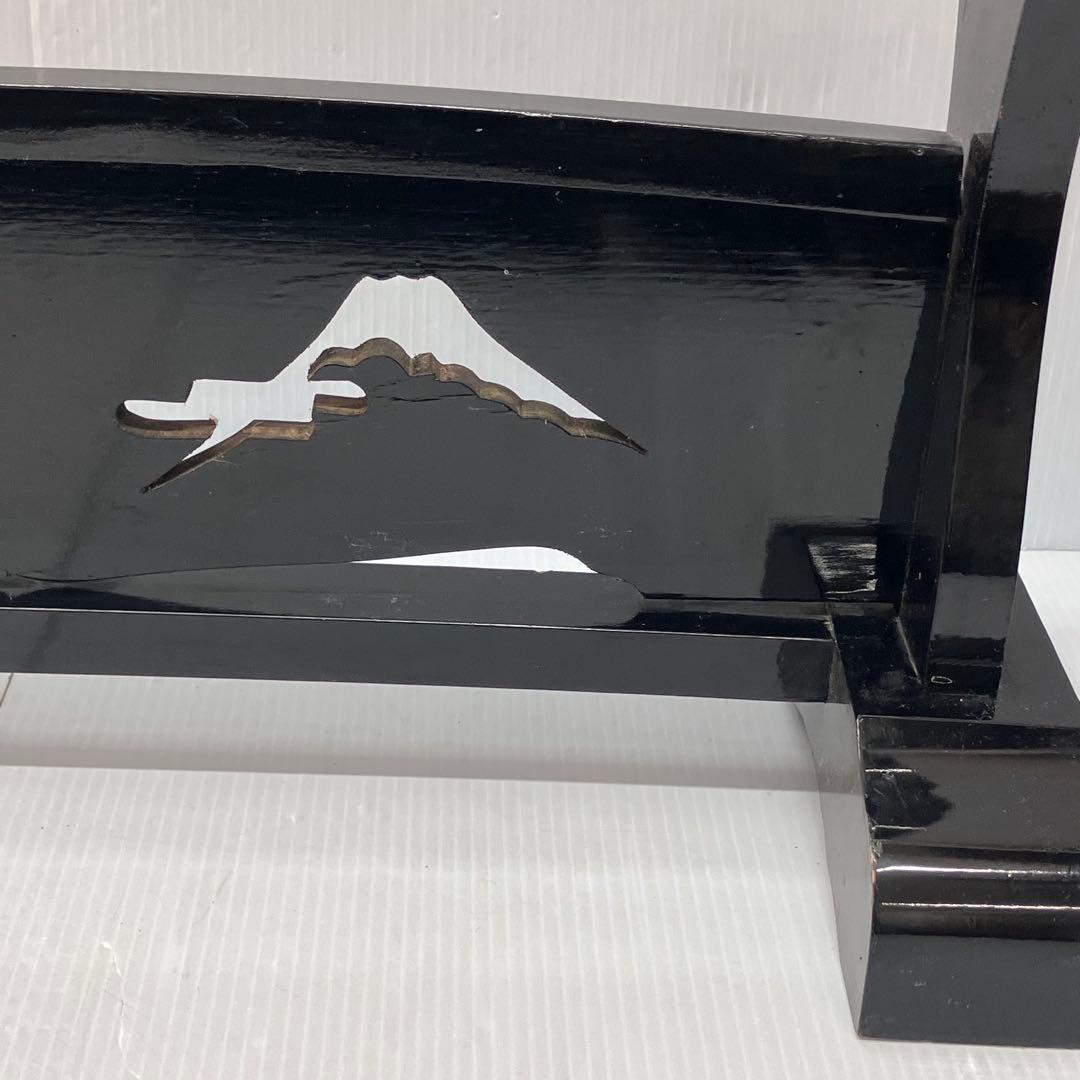 【 刀置き/刀掛け/木製 】透かし　置物 コレクション アンティーク 趣味