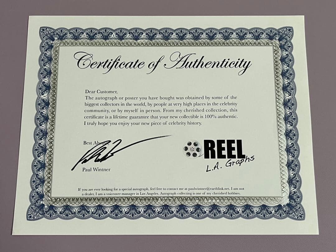 スターウォーズ　直筆サイン　ダース・シディアス　イアン・マクダーミド氏