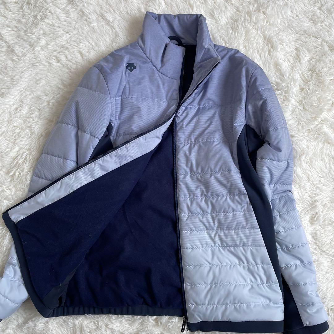 美品　デサントゴルフ　ダウン　水色　L ウールパディング　中綿　ダウン　アウター
