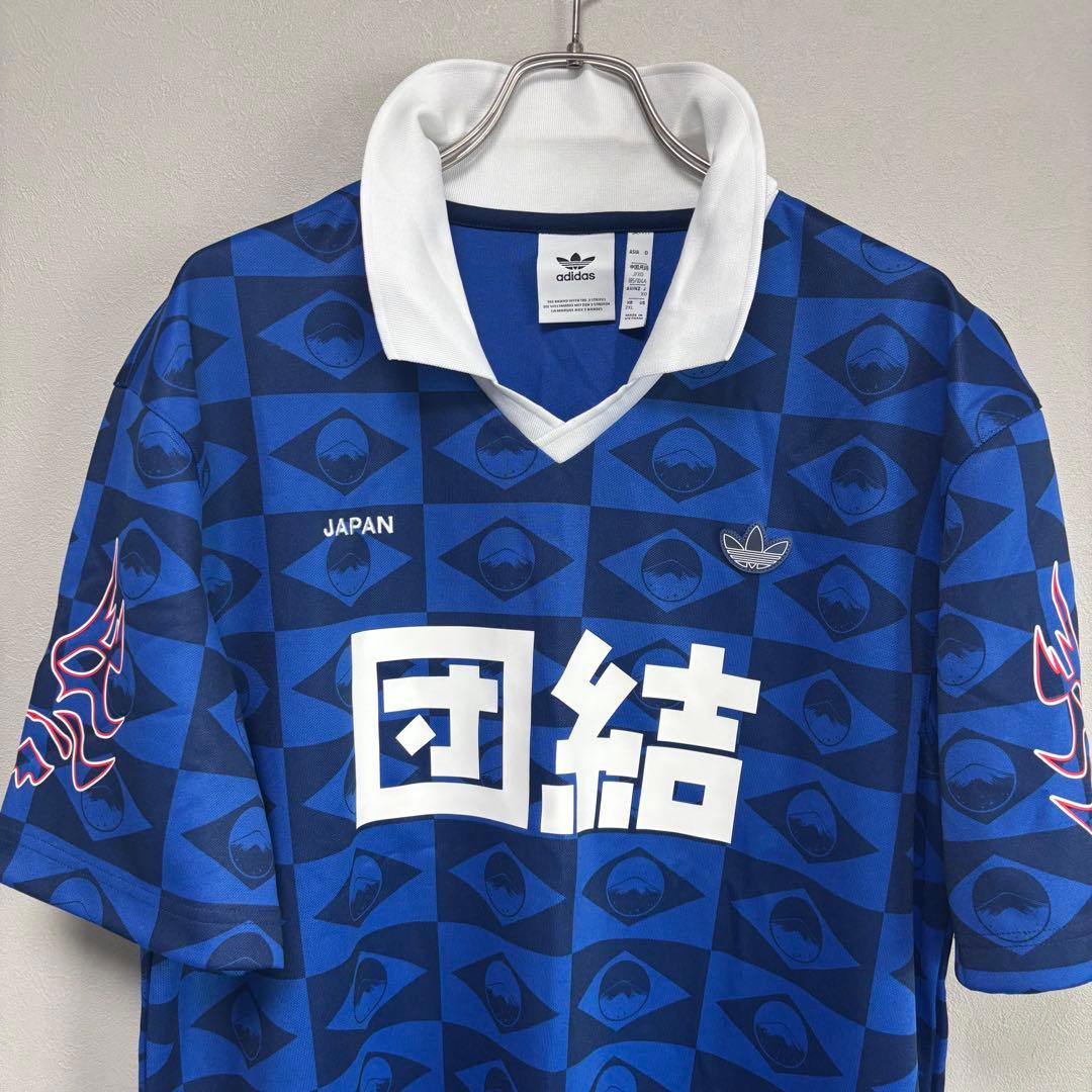 団結 炎 ファイアーadidas アディダス ユニフォーム ゲームシャツ XO