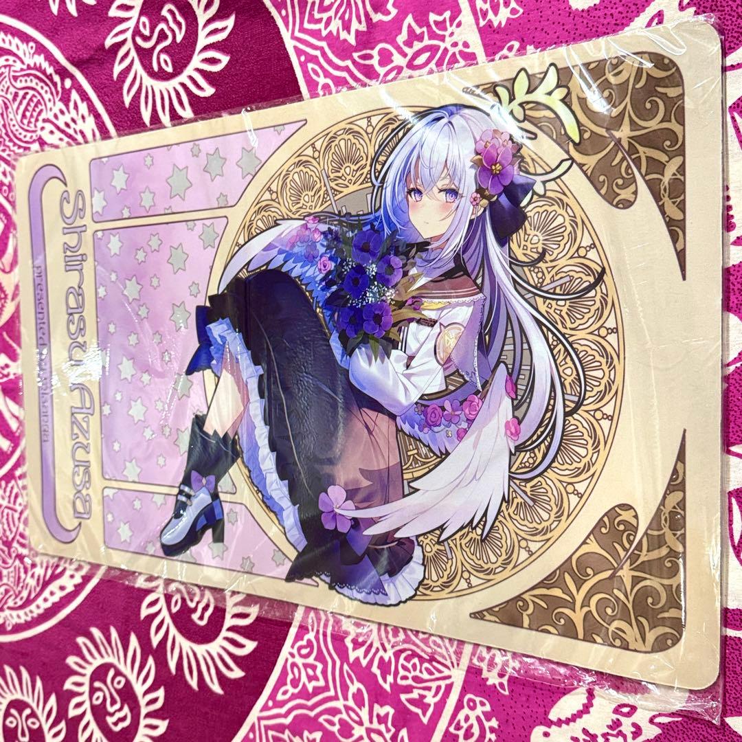 【超貴重】ブルーアーカイブ 白洲アズサ ミュシャ風 ミサンガ プレイマット