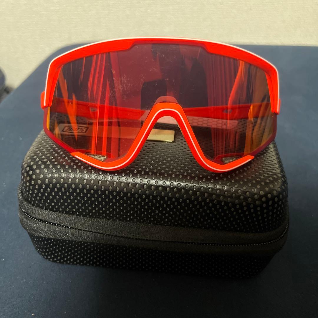 100% レッドミラーレンズ サングラス ケース付き