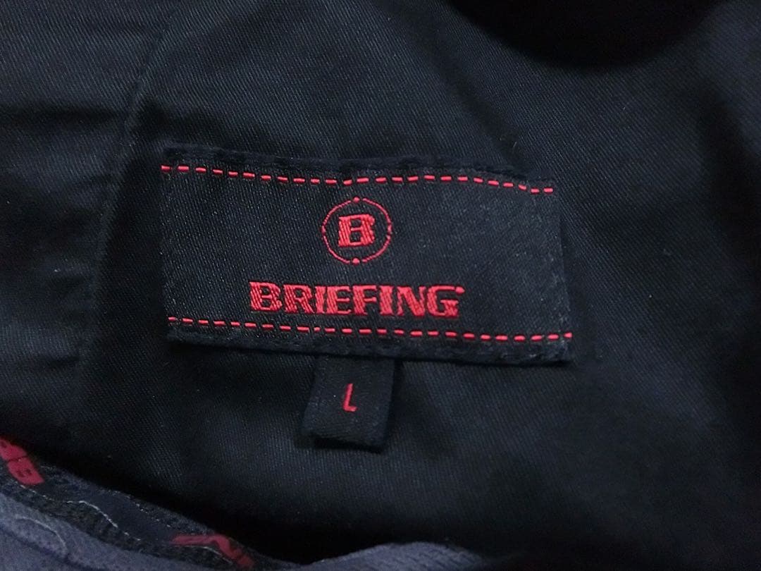 BRIEFING ブリーフィング グレーでややスリムなベーシックパンツ L