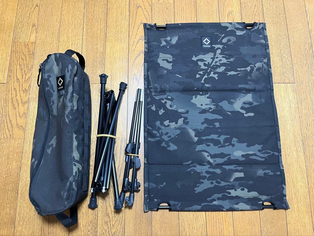 Helinox 希少 ブラックカモ コット テーブル チェア 3点セット