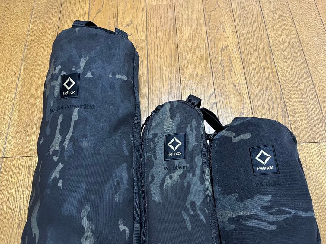 Helinox 希少 ブラックカモ コット テーブル チェア 3点セット