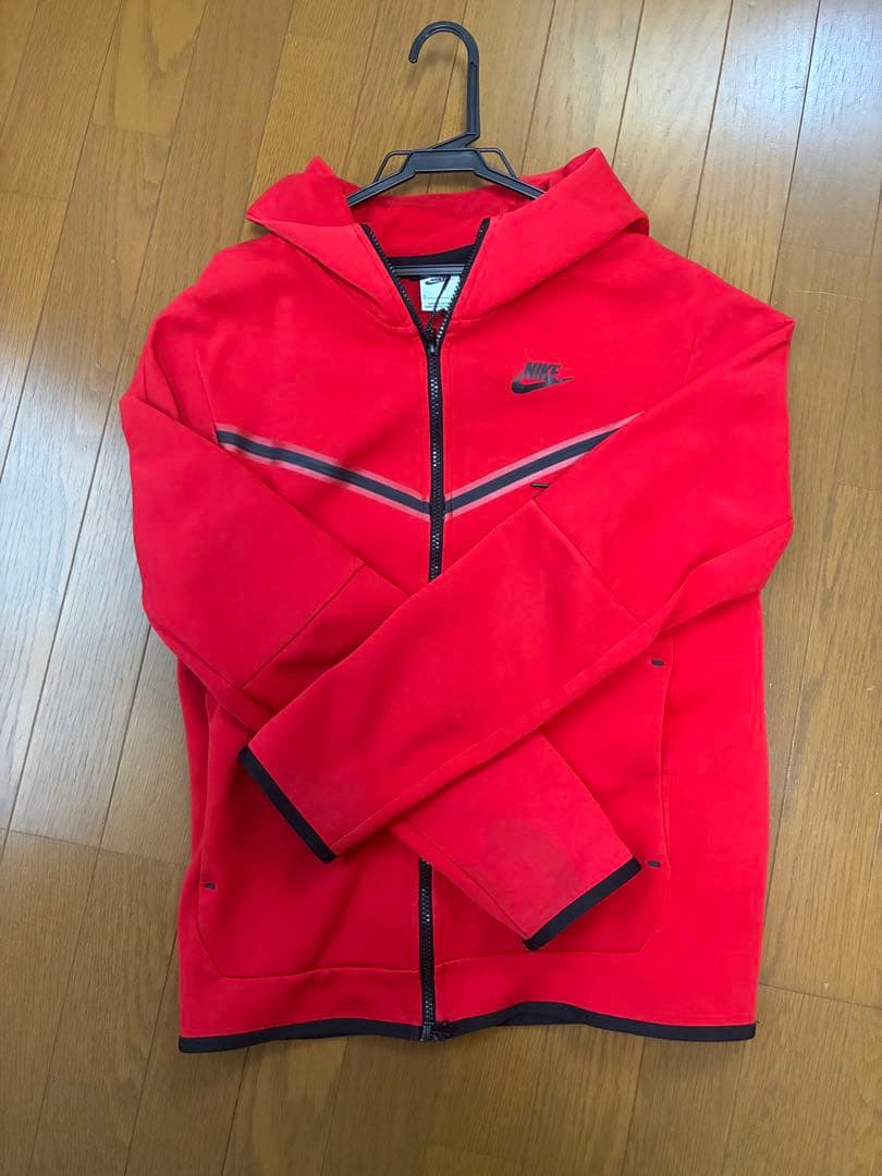 海外限定❗️Nike Tech Fleece S テックフリースレッド 上下セット