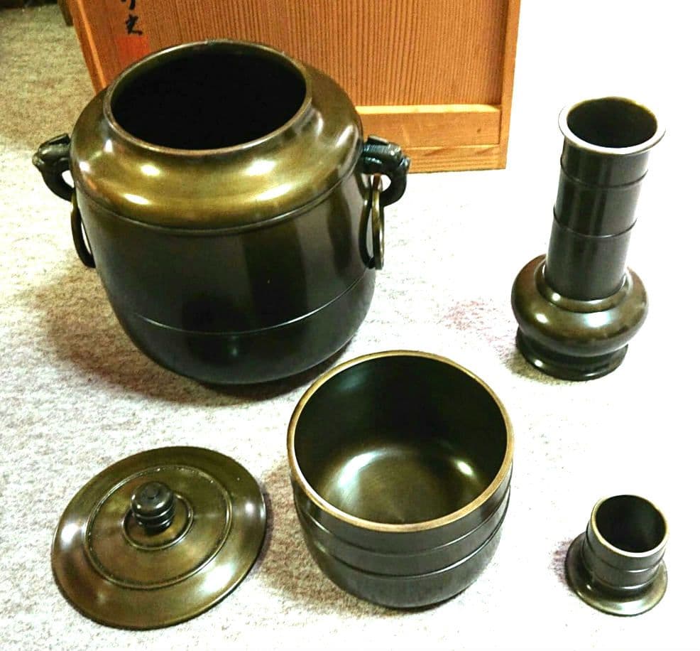 茶道具唐銅皆具