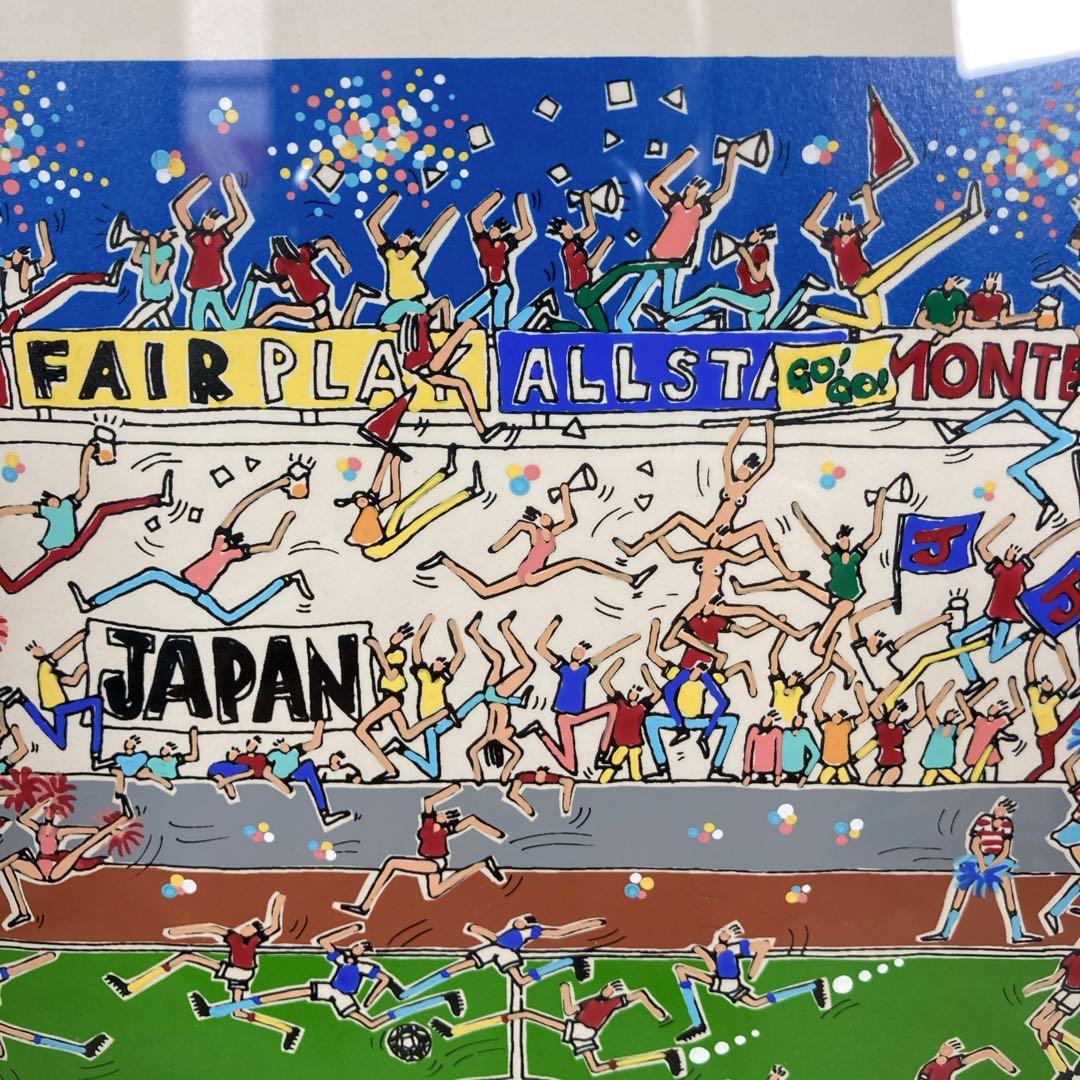 角谷泰人　サッカー シルクスクリーン　AP キックオフ　JAPAN 日本代表