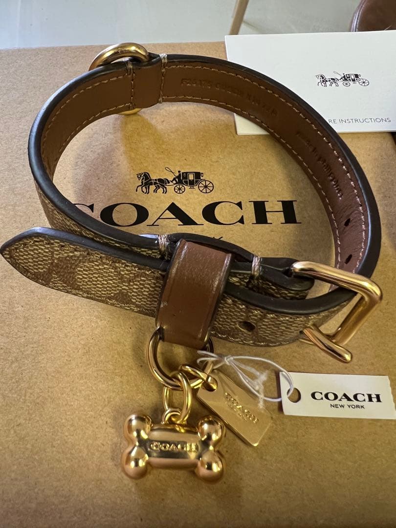 COACHリードと首輪2頭セット