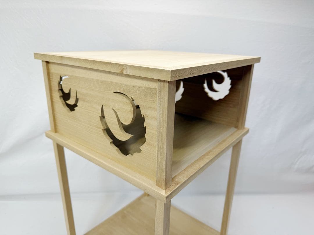 ほぼ未使用 茶道具 桐木地 坐忘斎好写 雲鶴棚 組み立式 元箱