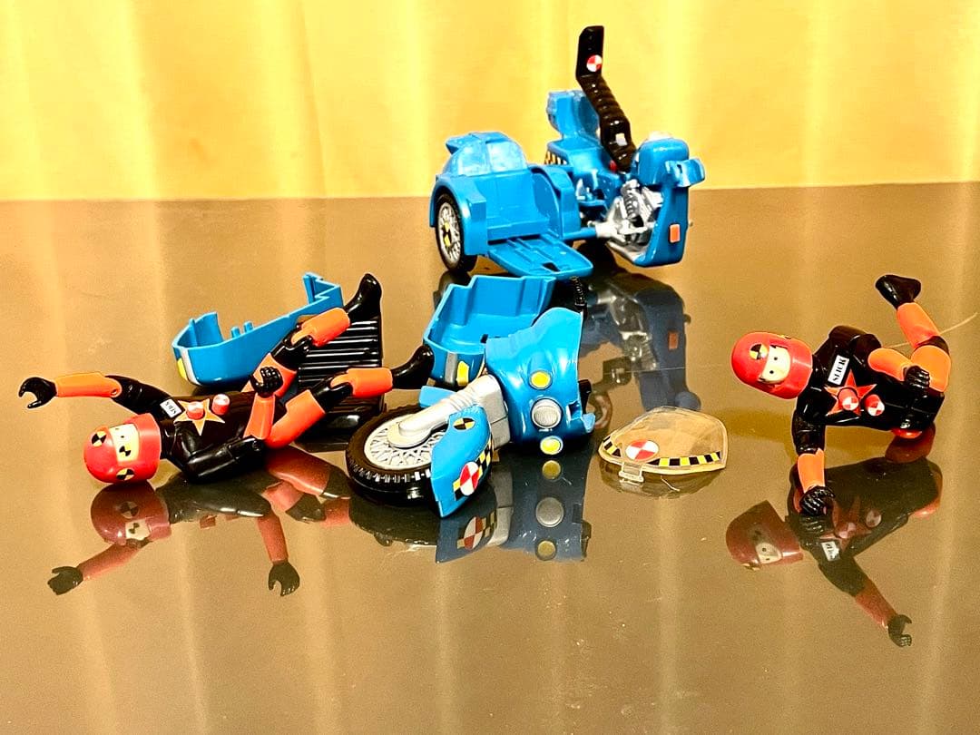 【希少美品】クラッシュダミーズ　フィギュア　ビークル　セット　当時もの