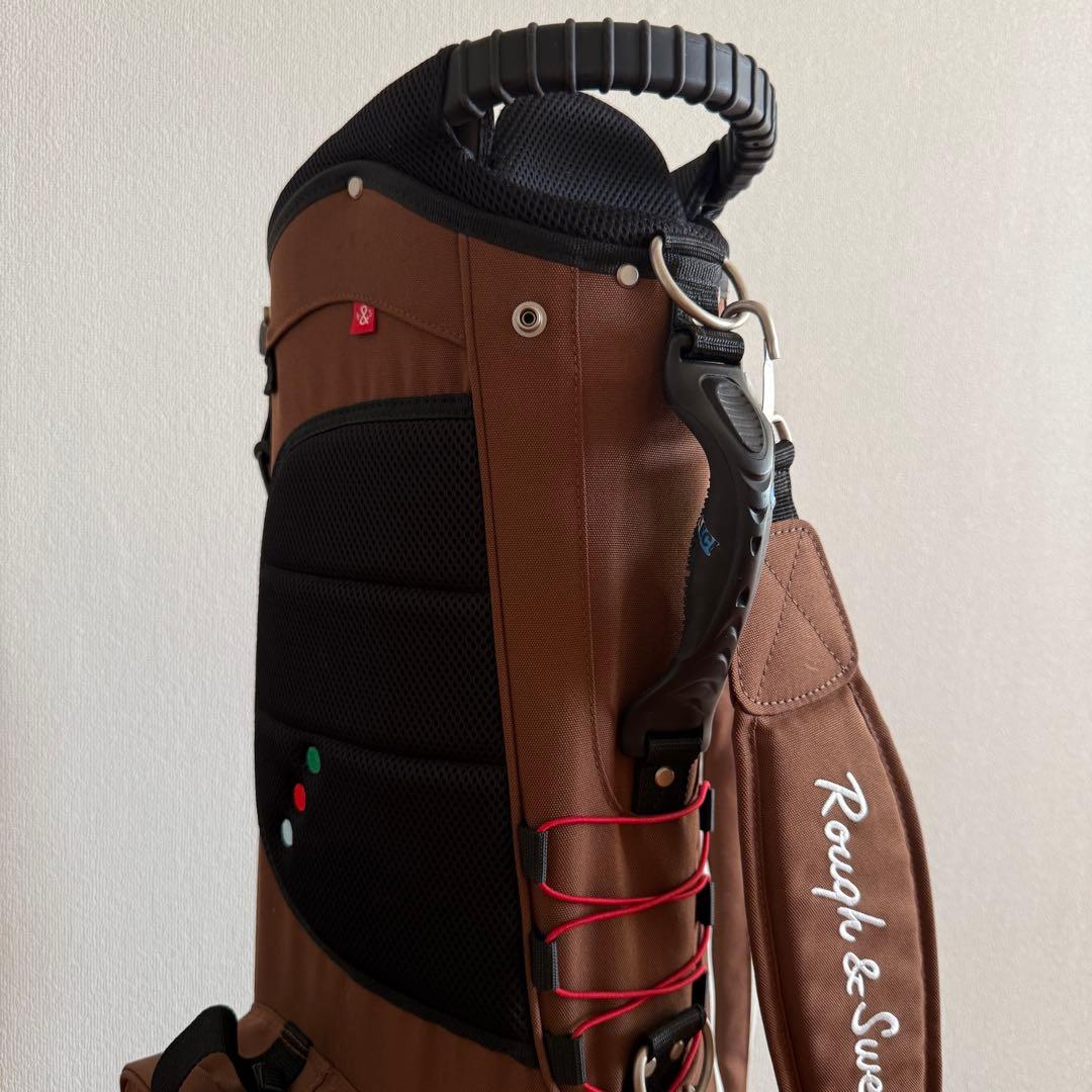 美品　ラフアンドスウェル　キャディバッグ　スタンド式　軽量　ブラウン　茶色