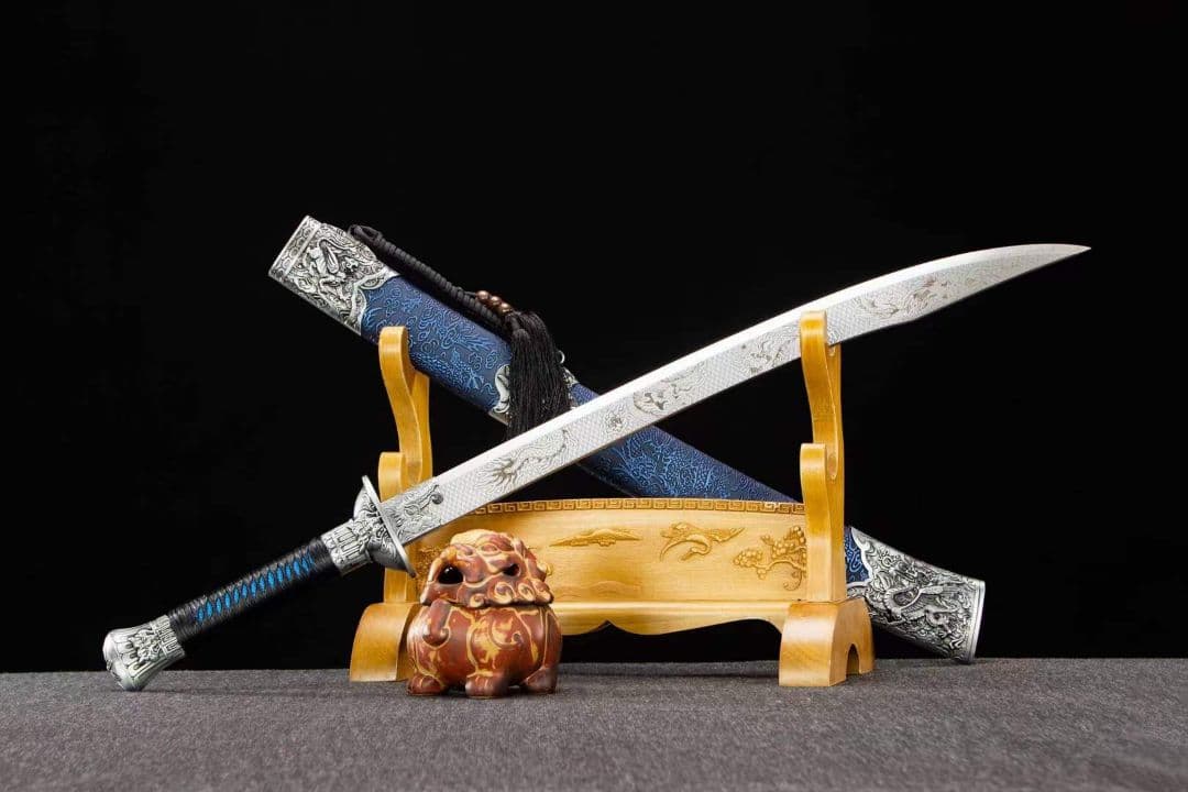 青竜紋竜虎大刀 古兵器 武具　刀装具　日本刀　模造刀 居合刀