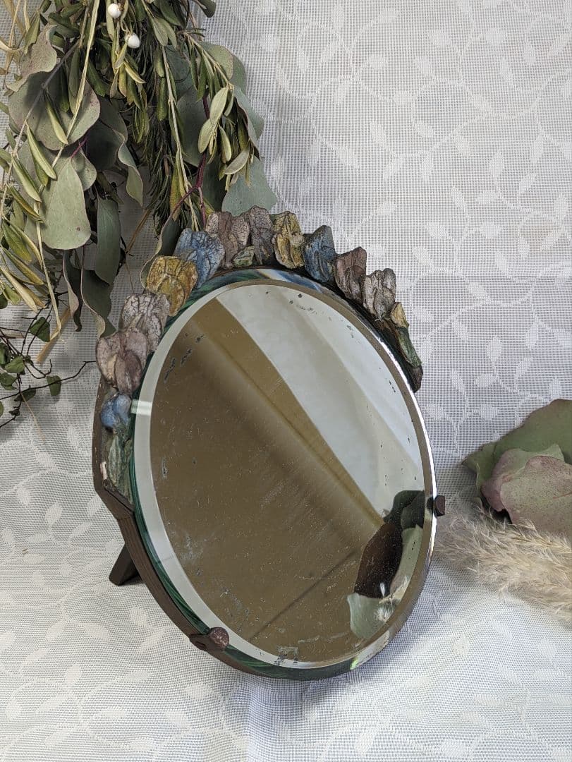 イギリスアンティーク バーボラミラー アンティーク鏡 1920年代 卓上ミラー