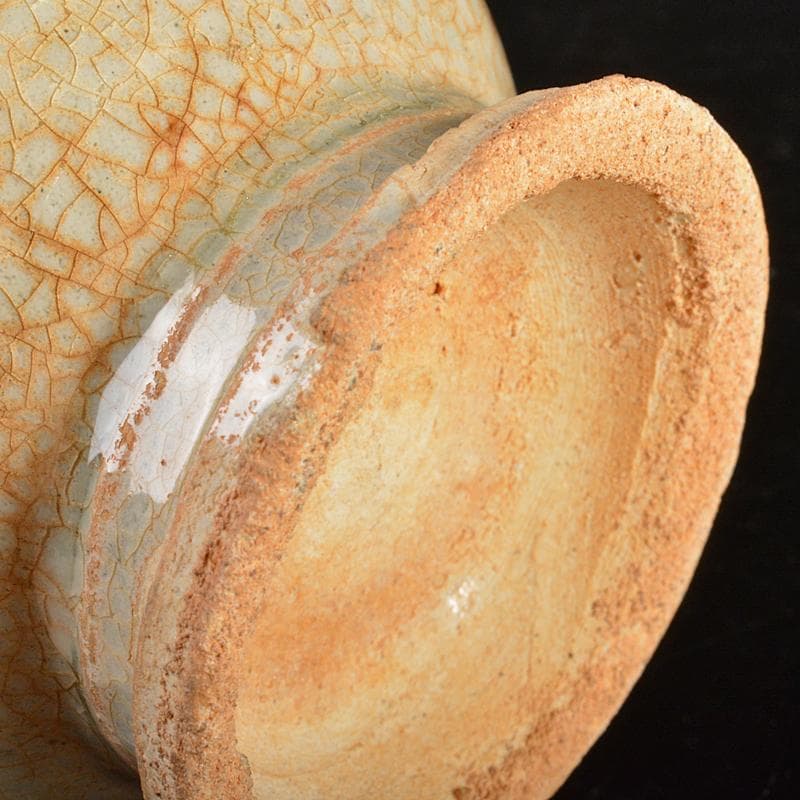 中国　耀州窯　青磁　双耳瓶　C　R6659