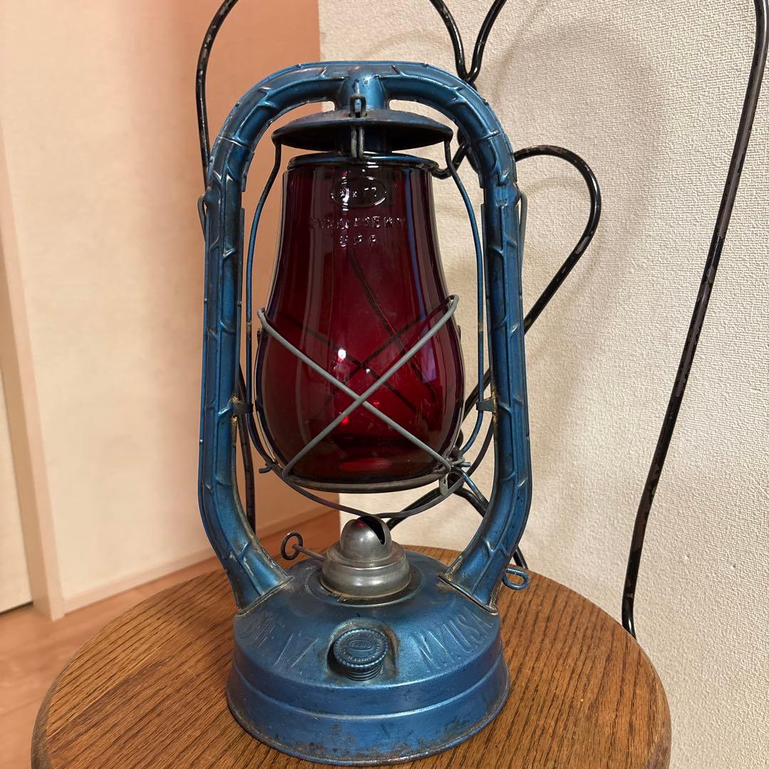 DIETZ オイルランタン　アンティーク　レッドグローブ　実働可能