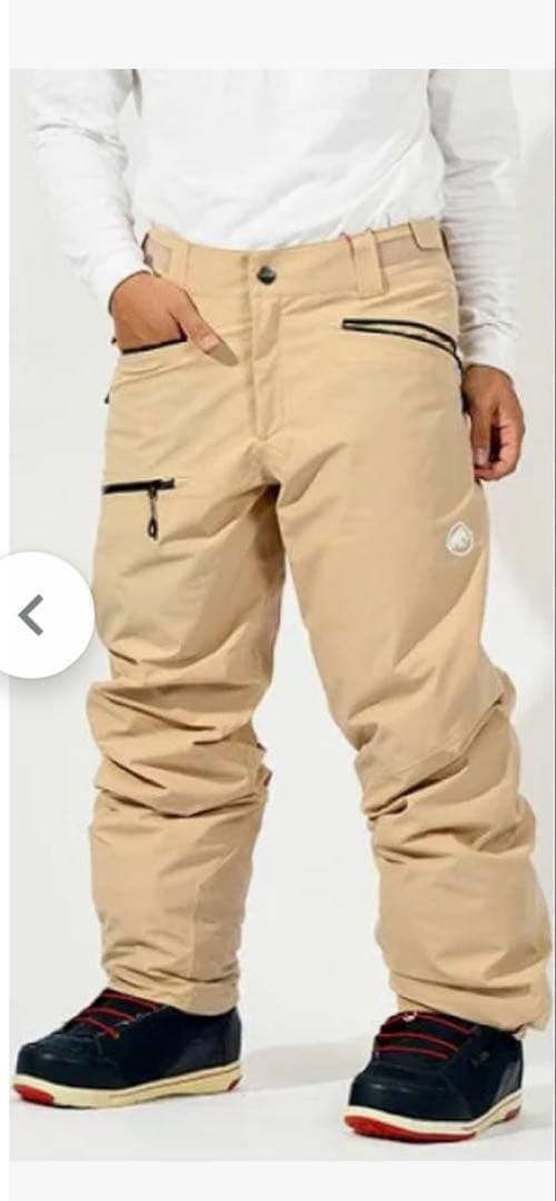 お値下げ中【マムート】ベージュ スキースノーボードパンツ•メンズXS