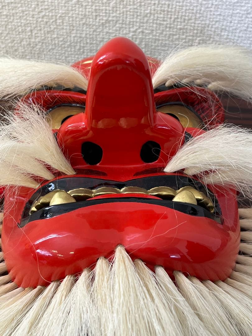 備中神楽面　猿田彦命　木彫　天狗面　中谷浩玉作