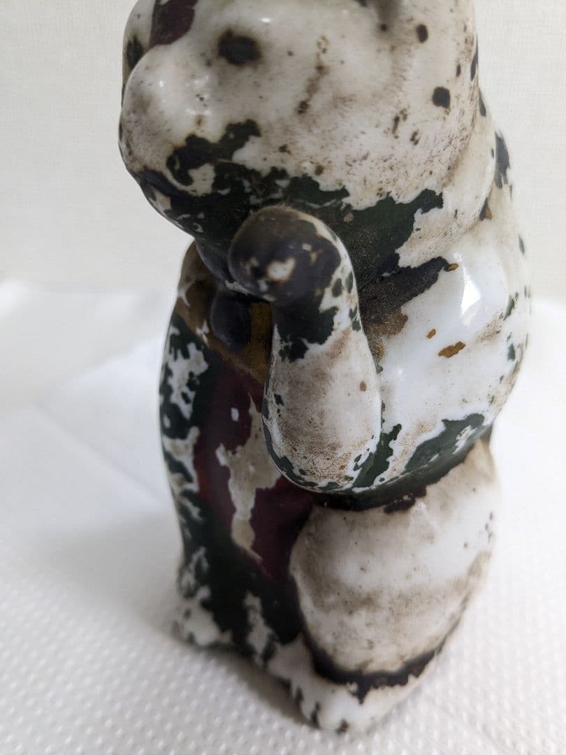 古いまねき猫 置物 アンティーク ヴィンテージ 古民家 骨董品