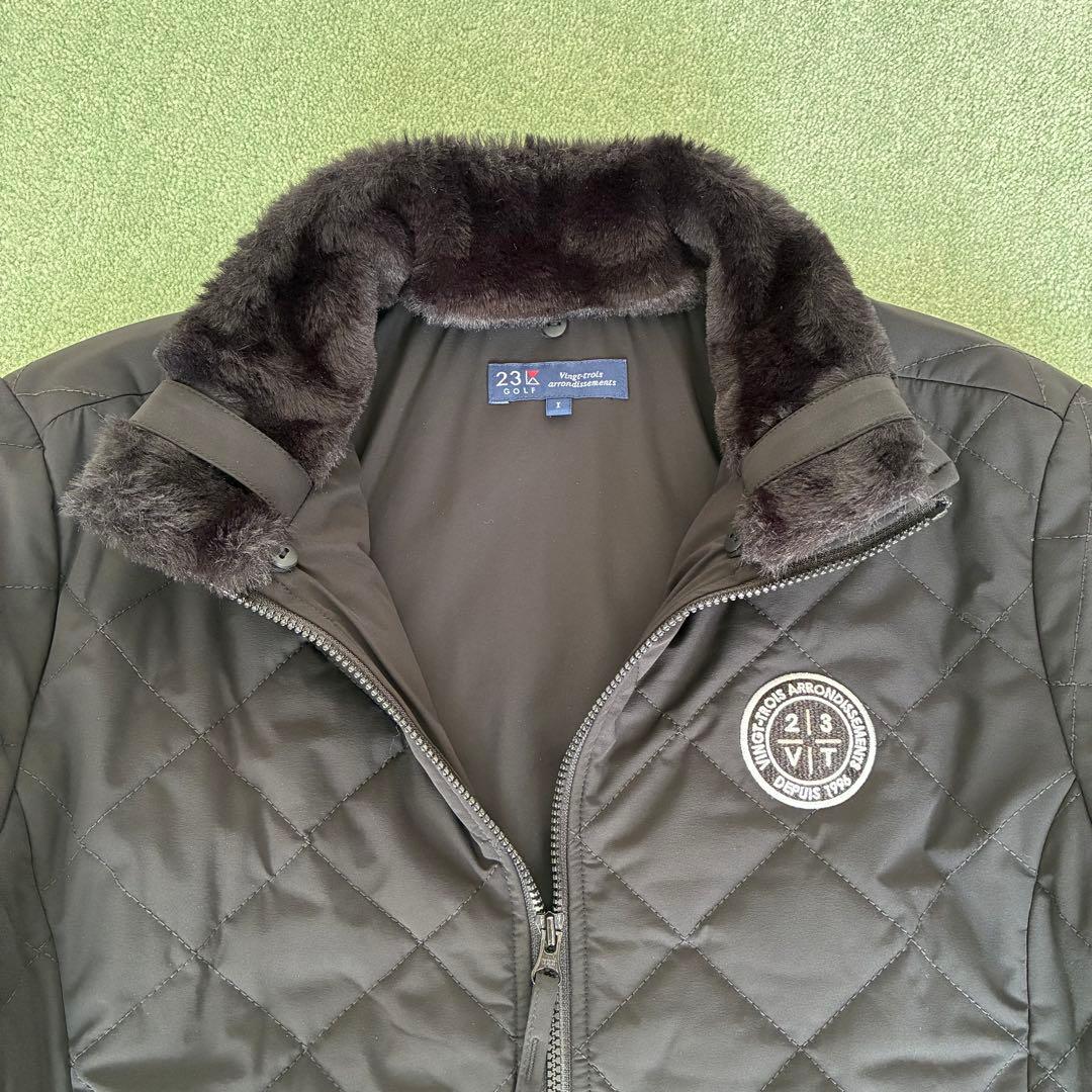 23区ゴルフ　レディース　中綿ブルゾン　サイズ I（Mサイズ相当）ブラック