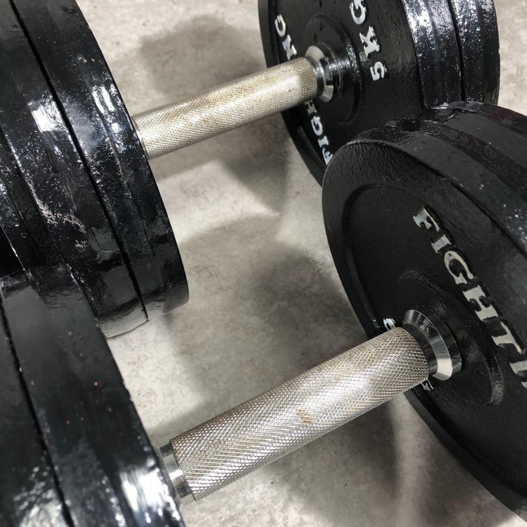 人気 FIGHTING ROAD ダンベル 60kgセット 片側30kg ②