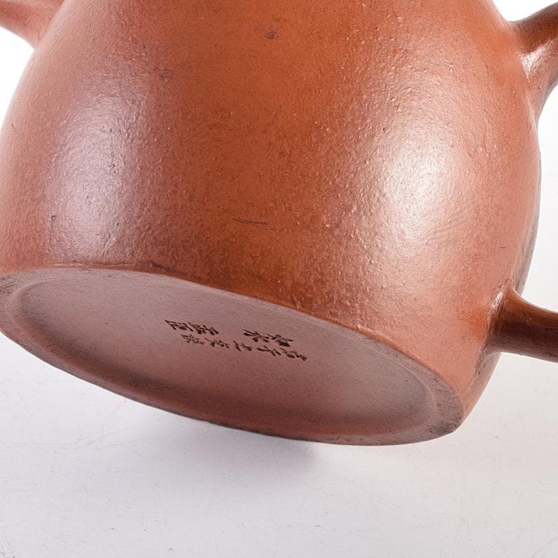 中国　孟臣製　君子之交談如水　紫砂　朱泥　急須　茶壷　C　R7876