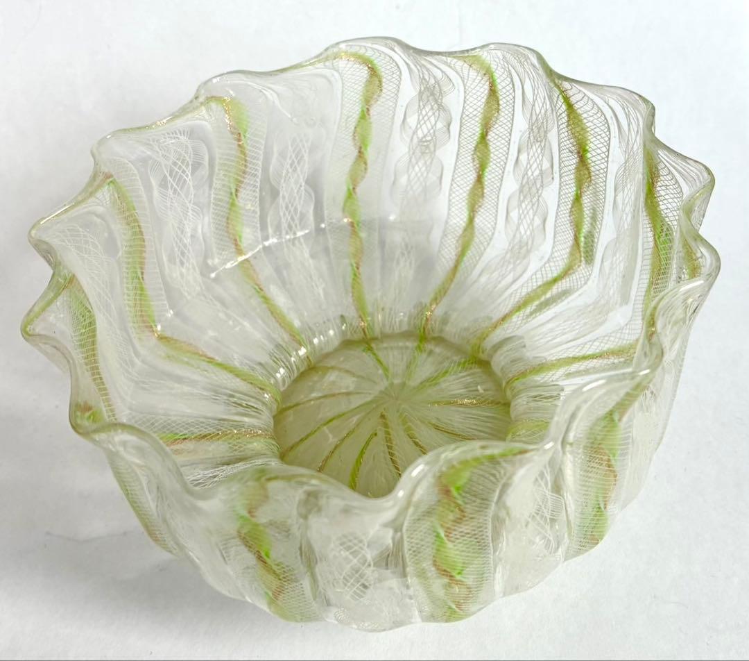 アンティーク　ベネチアングラス　ムラノ　レース