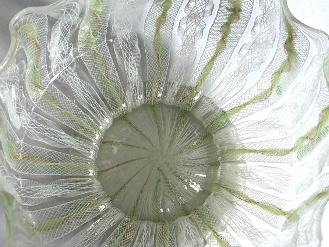 アンティーク　ベネチアングラス　ムラノ　レース