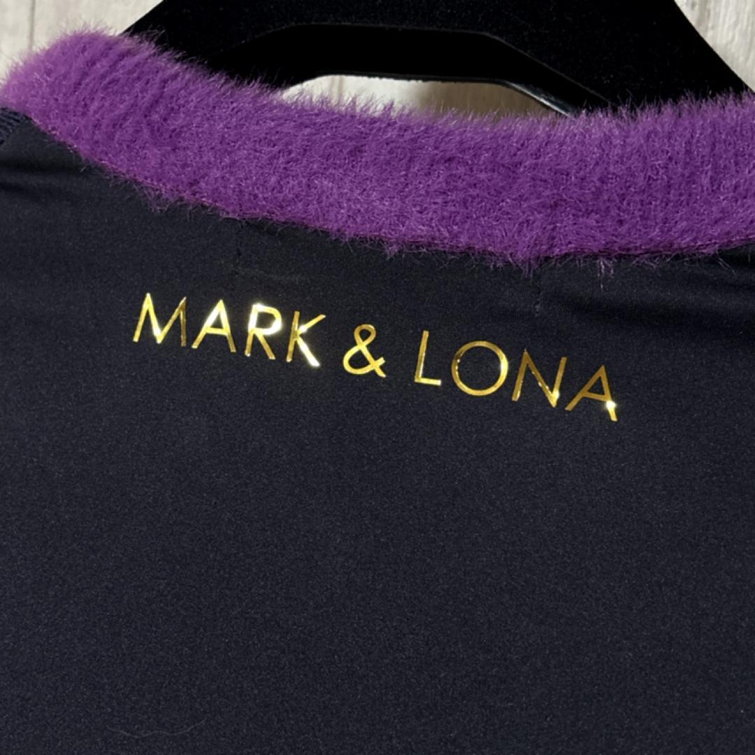 マークアンドロナ Vネック ニット MARK & LONA スカル 素材切替