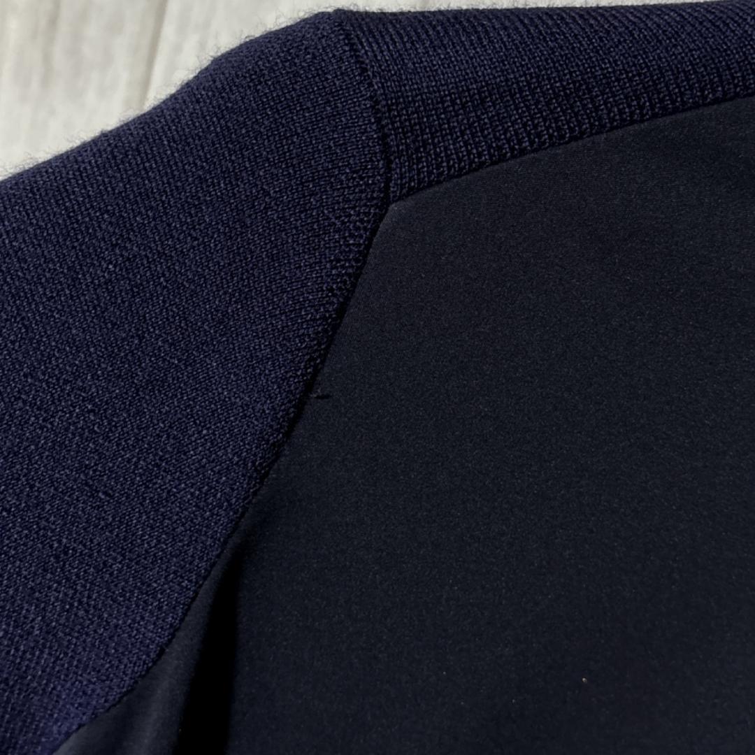 マークアンドロナ Vネック ニット MARK & LONA スカル 素材切替