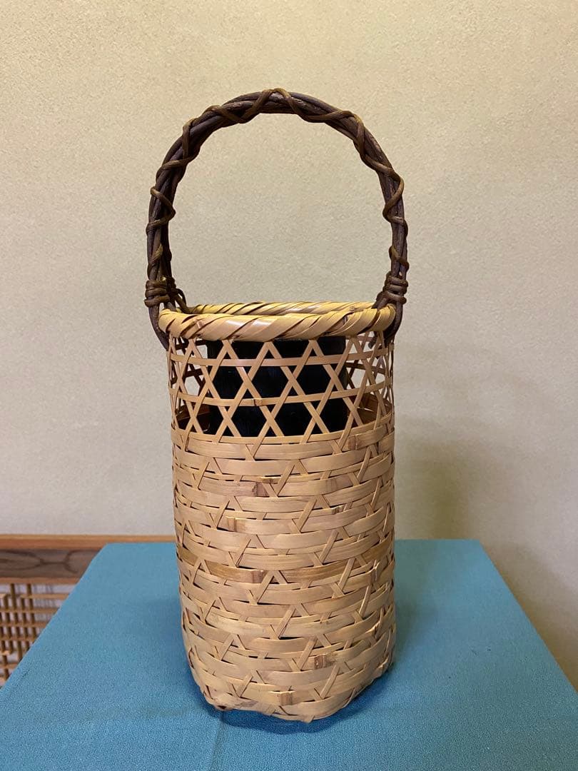 茶道具/花入　有馬籠 竹籠花入