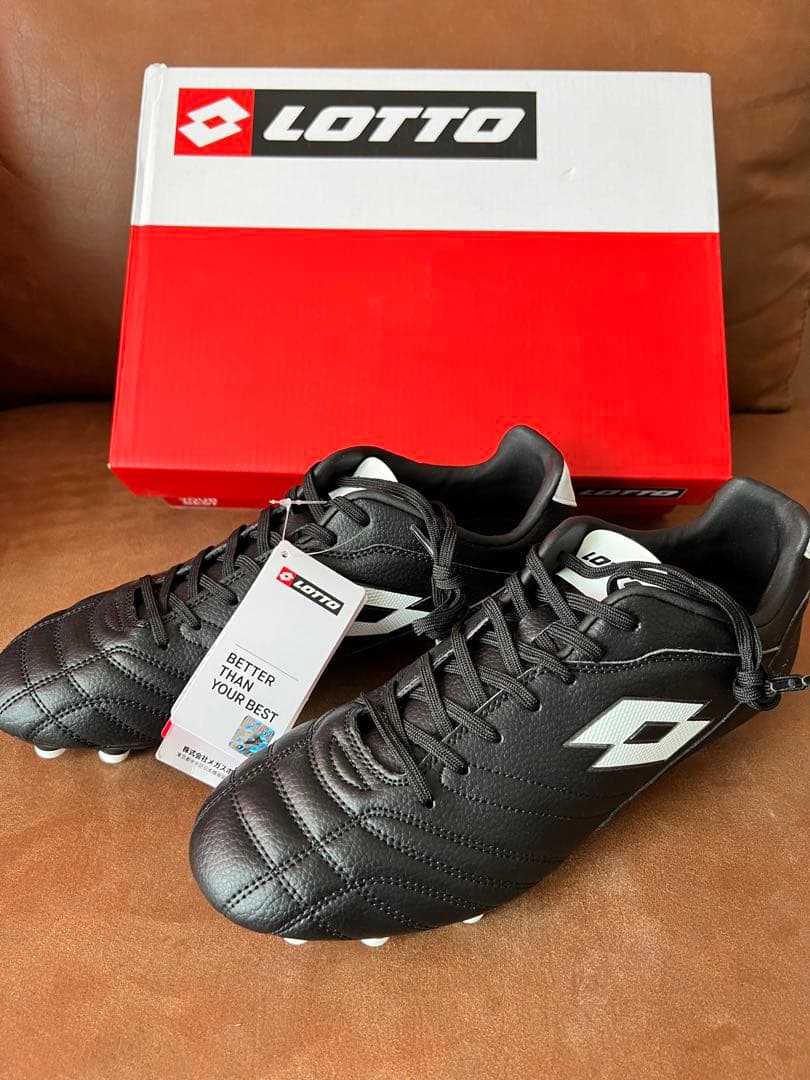 lotto スタディオ300ⅢFG 27.5cm　ブラック×ホワイト