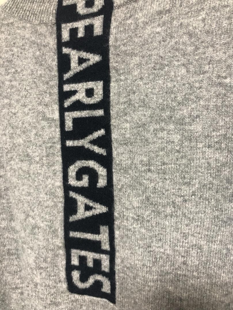 未使用 カシミヤ クルーネックニットセーター カシミヤ100% 6 XL グレー