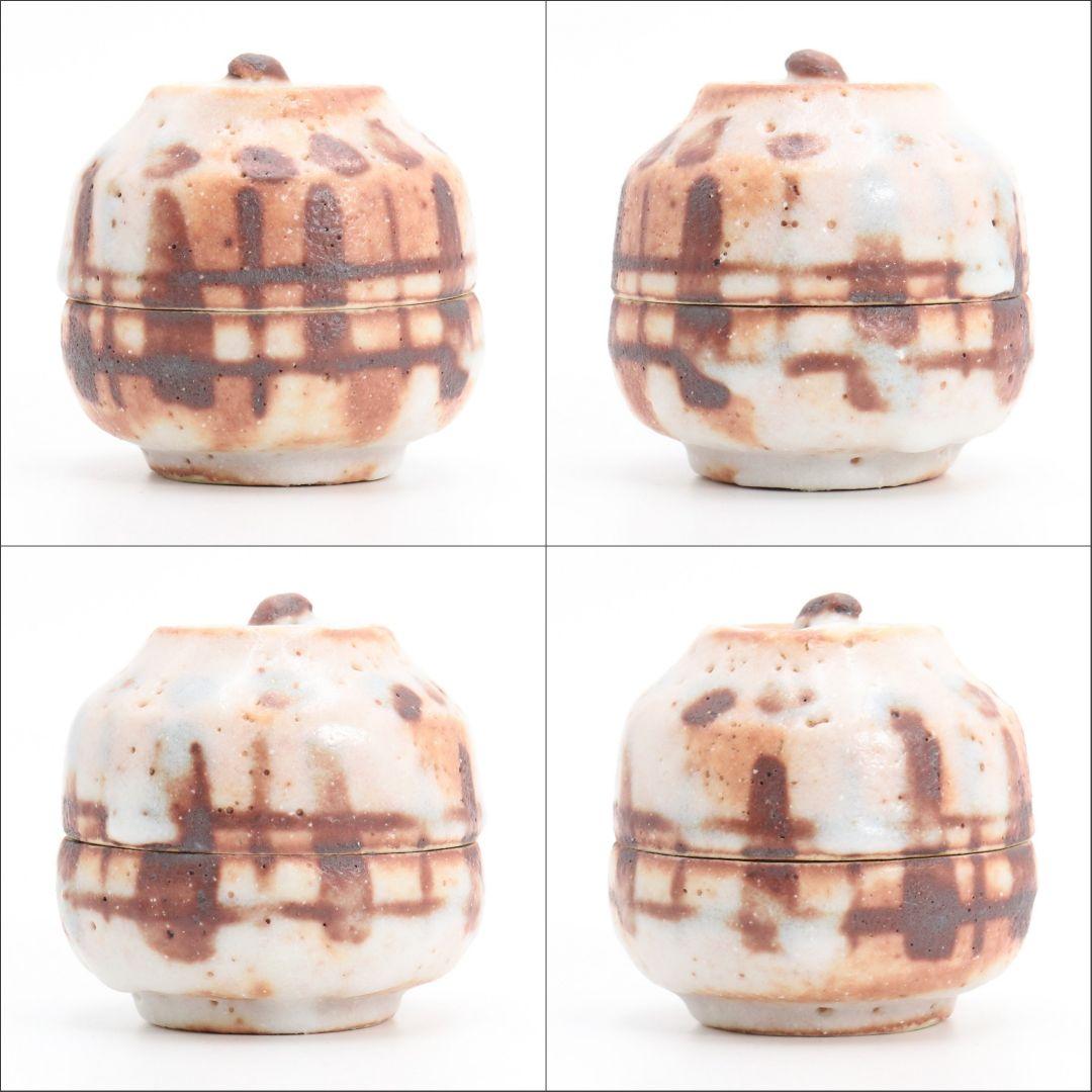 荒川豊蔵作? 絵志野香合 茶道具 志野焼　AZ154　1F14