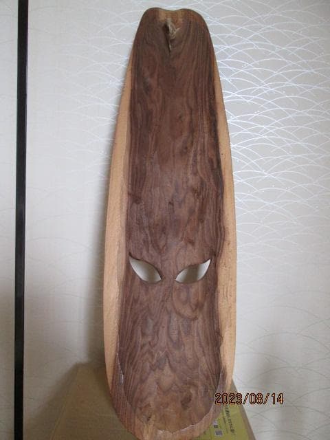 フィジー製1986年現地で購入した木彫のインテリア品、人魚姫が彫られた珍品貴重品